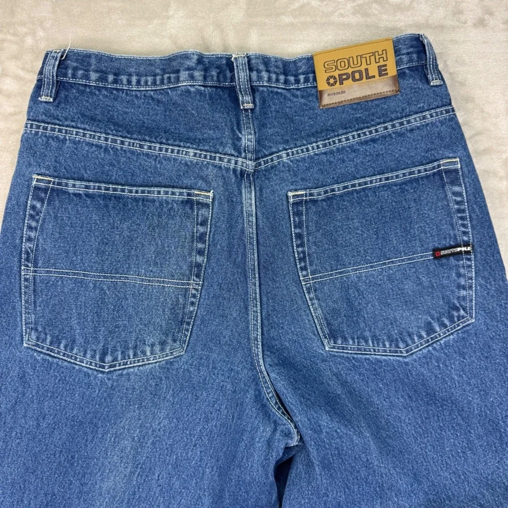 Vintage Southpole Jeans Mens 38x34 Wide Baggy Y2K Streetwear Loose Fit Denim‎